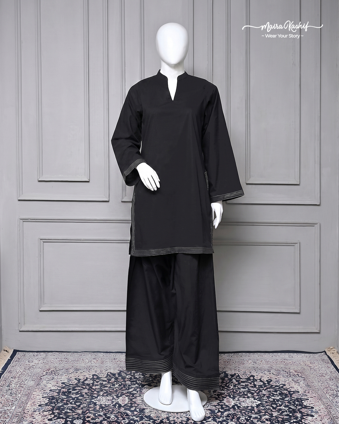 Classic Black <br /> Lawn Suit - Image 2