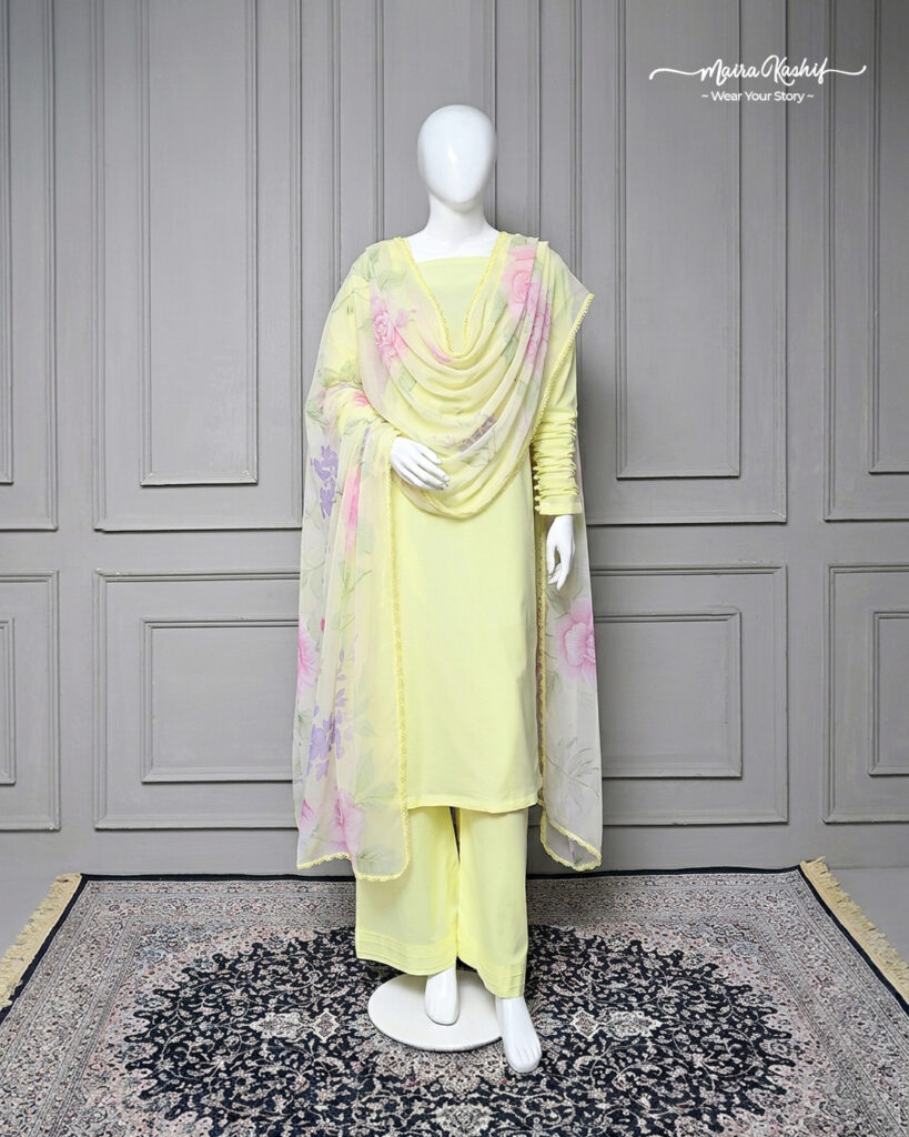 Butter Lemon Lawn Suit