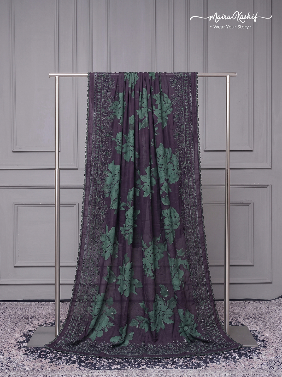 Emerald Bloom <br /> Lawn Suit - Image 10